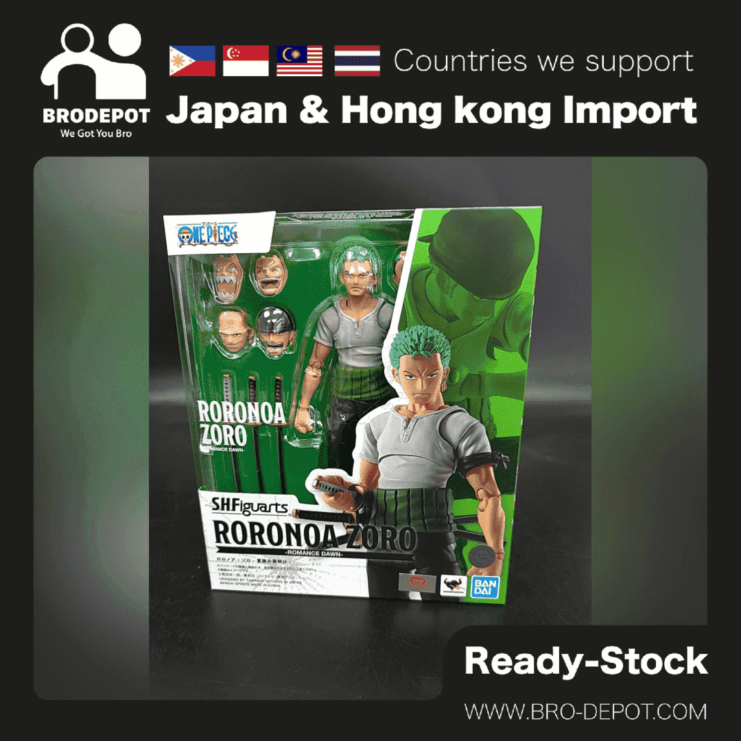 [Ready stock] Bandai Tamashii Nations S.H.Figuarts One Piece RORONOA ZORO -ROMANCE DAWN-