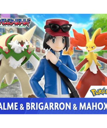 Premium Bandai Candy Toy POKÉMON SCALE WORLD KALOS REGION CALEM & CHESNAUGHT & DELPHOX W/O GUM