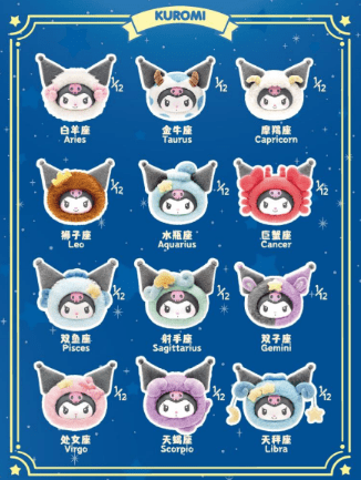 Sanrio Kuromi Zodiac Series Plush Pendant Blind Box