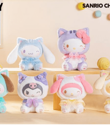 Sanrio characters Play with Kittens Series Plush Pendant Blind Box