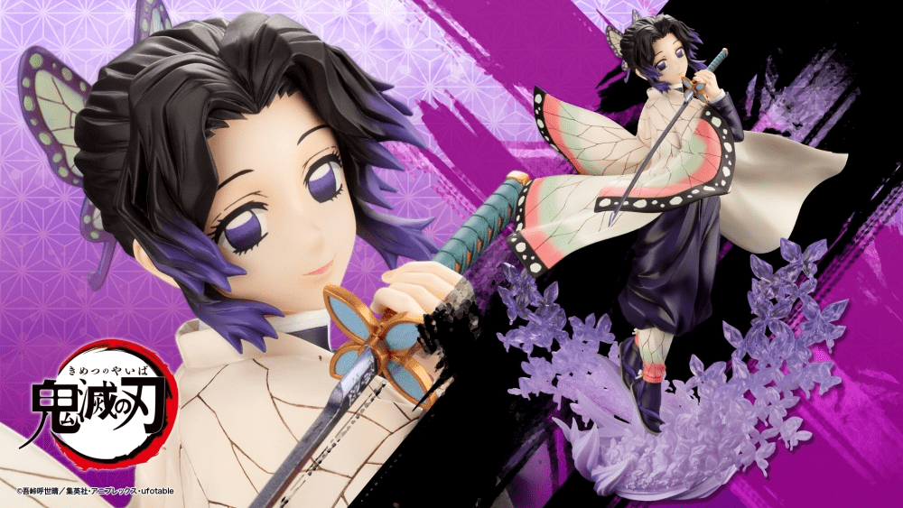 Kotobukiya (PV418) Demon Slayer: Kimetsu no Yaiba ARTFX J Shinobu Kocho Pre-Painted PVC Statue (Re-run)