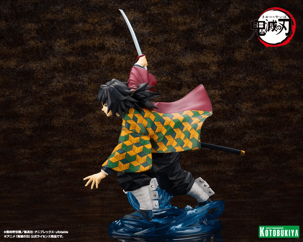 Kotobukiya (PV417) Demon Slayer: Kimetsu no Yaiba ARTFX J Giyu Tomioka 1/8 Pre-Painted PVC Statue (Re-run) - Image 4