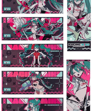 Good Smile Moment Hatsune Miku Racing Car Ver. 2025 Collector's Series Laser Ticket Cards