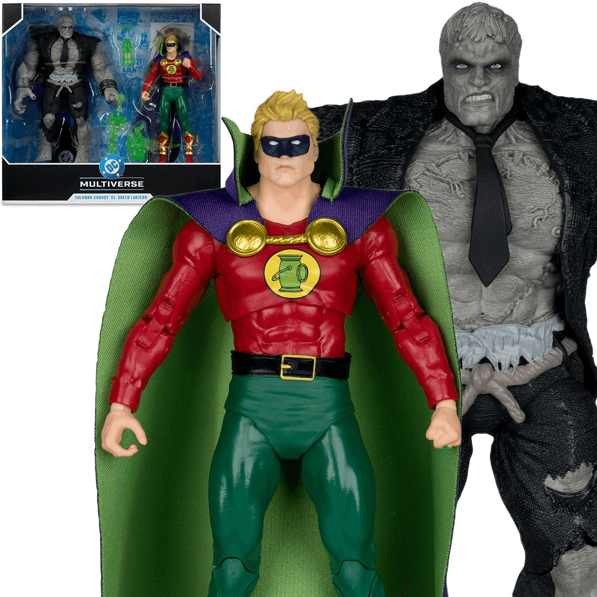 McFarlane DC MULTIVERSE 7IN WITH MEGAFIG 2PK - SOLOMON GRUNDY VS GREEN LANTERN
