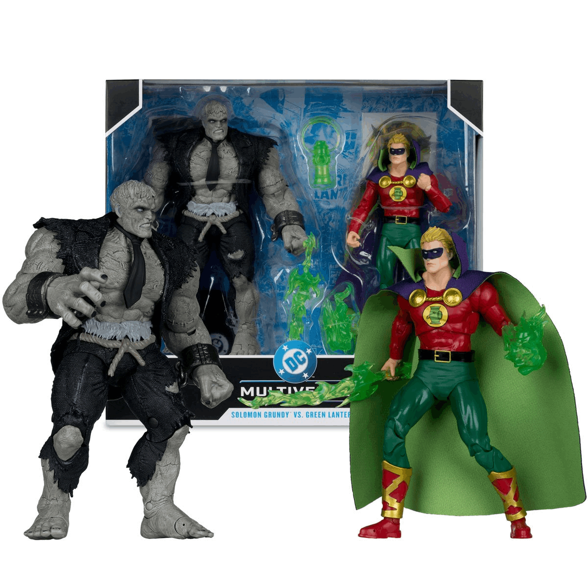 McFarlane DC MULTIVERSE 7IN WITH MEGAFIG 2PK - SOLOMON GRUNDY VS GREEN LANTERN